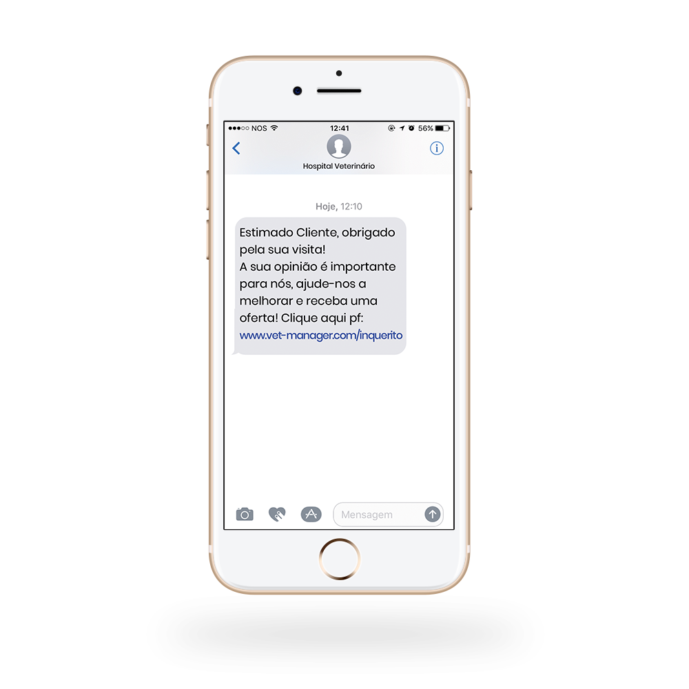 Inquérito SMS Multicanal - Vet Manager Software Veterinário